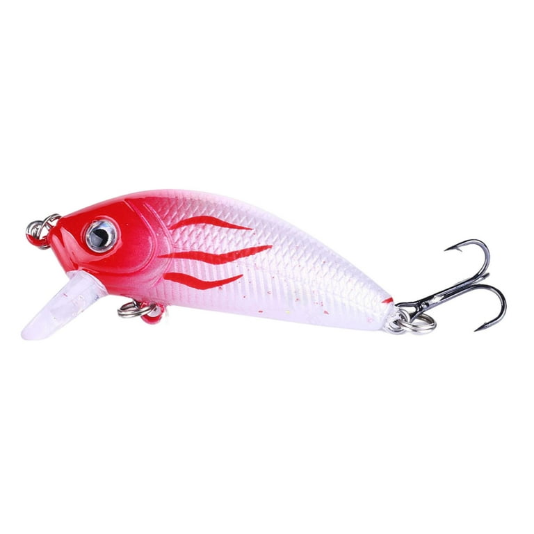 UDIYO 5cm/3.6g Minnow Lure 3D Simulated Fisheye Treble Hook Tempting Culter  Alburnus Bass Lure Outdoor Fishing 