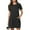 Black, variant on Uaswgudfs ​2025 Women's Utility Pocket Short Sleeve Dress - Casual Round Neck Midi Length & Relaxed Fit Summer Essential Army Green L