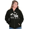 thumbnail image 3 of Funny Meese Moose Animal Humor Zip Up Hoodie Men's Women's Brisco Brands S, 3 of 6