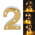 thumbnail image 4 of Decorative Light, Number Light Plastic Gold Warm White  For Party For Home Decorating, 4 of 8