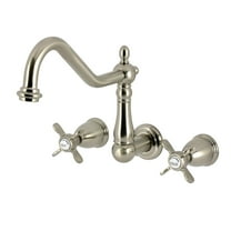 Kingston Brass KS1028BEX Essex Two-Handle Wall Mount Roman Tub Faucet, Brushed Nickel