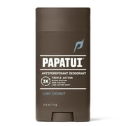 (2 pack) Papatui Triple Action Complex 48-Hour Men's Antiperspirant and Deodorant, Lush Coconut, 2.6 oz