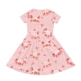 thumbnail image 4 of Uourmeti Pigs Short Sleeve Swing Dresses for Girls Summer Cute Party Dress Lightweight Casual Crew Neck Midi Sundress with Pockets, 4 of 5