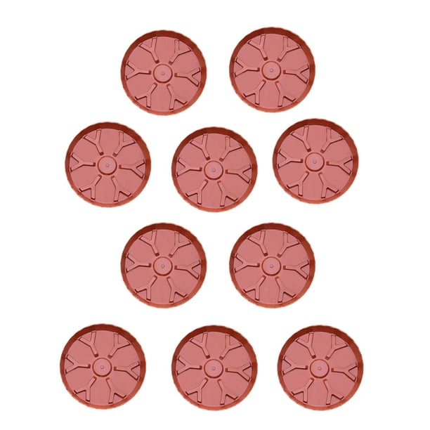 10 platillos resistentes para macetas, ideales para jardín, patio o balcón. Rojo
