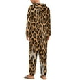 thumbnail image 6 of Jaguar Spotted Wildcat Coat Unisex Adult Onesie Pajamas with Pockets for Women Men Hooded Loungewear, 6 of 8