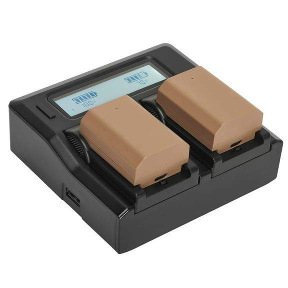 2x NP-FZ100 17.3Wh 7.2V 2400mAh Lithium-Ion Battery, Bundle with Dual Smart Charger and 2x Smart Charger Plate