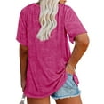 thumbnail image 2 of Sherrylily Women Plus Size Tunic Short Sleeve Soft Loose Shirts Summer Casual Tops with Pocket L-5XL, 2 of 3