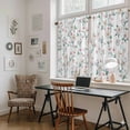 thumbnail image 5 of Watercolor Floral Kitchen Curtains 54 Inch Length, Spring Botanical Flowers Tree Branches Tiers Curtains for Bathroom Bedroom Cafe, Light Filtering Small Window Treatment Drapes 2 Panels 42"Wx54"L, 5 of 8