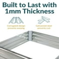 thumbnail image 3 of Sunnydaze Galvanized Square Raised Garden Bed - 4' x 4' x 1' - Silver, 3 of 8