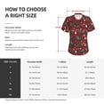 thumbnail image 4 of Uemuo Dinosaur Christmas Printed Women's Classic V-Neck T-Shirt - Soft, Breathable, Moisture-Wicking, Perfect for Casual, Office, Travel, and Everyday Wear-Small, 4 of 5