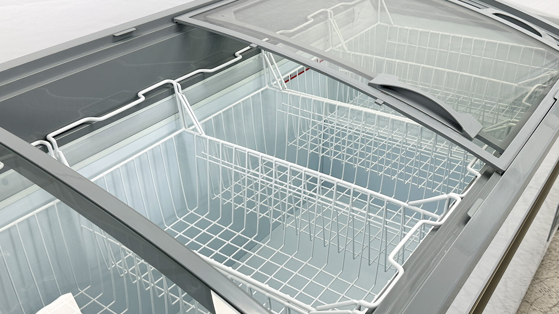 65.5 in. Commercial Ice Cream Gelato Freezer 14 Cu.Ft. Grocery Freezer, Supermarket Food Freezer