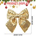 thumbnail image 3 of Xingjin Glitter Bow Ornaments, Christmas Tree Bows With Hollow-Out Design, Holiday Wreath Accent For Xmas Tree And Party Decor, 3 of 7