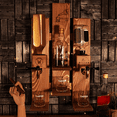 thumbnail image 2 of Personalized Wall-Mounted Dual Tap with Shelf Whiskey Dispenser – Handmade Pine Wood Liquor Pourer Home Bar Gift, 2 of 14