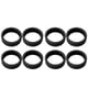 thumbnail image 1 of 8 piezas de fundas para ruedas de maletas de equipaje con cancelación de ruido y absorción de impactos, funda protectora de silicona para ruedas negras, 1 of 10