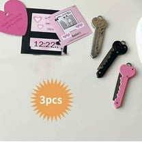 3pcs Small Silver Knife for EDC - Pocket Knives with Sharp Blade - Box Cutter - Best Accesory for Birthday Gift Ideas for Men and Women