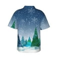 thumbnail image 3 of Daiia Christmas Trees Hawaiian Shirt for Men Gentle Cotton Regular Short Sleeve Casual-Medium, 3 of 9