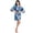 Light Blue, variant on LYMAYTER Womens Satin Silk Robe Soft Lightweight Short Floral Satin Kimono Wedding Party Sleepwear M-2XL