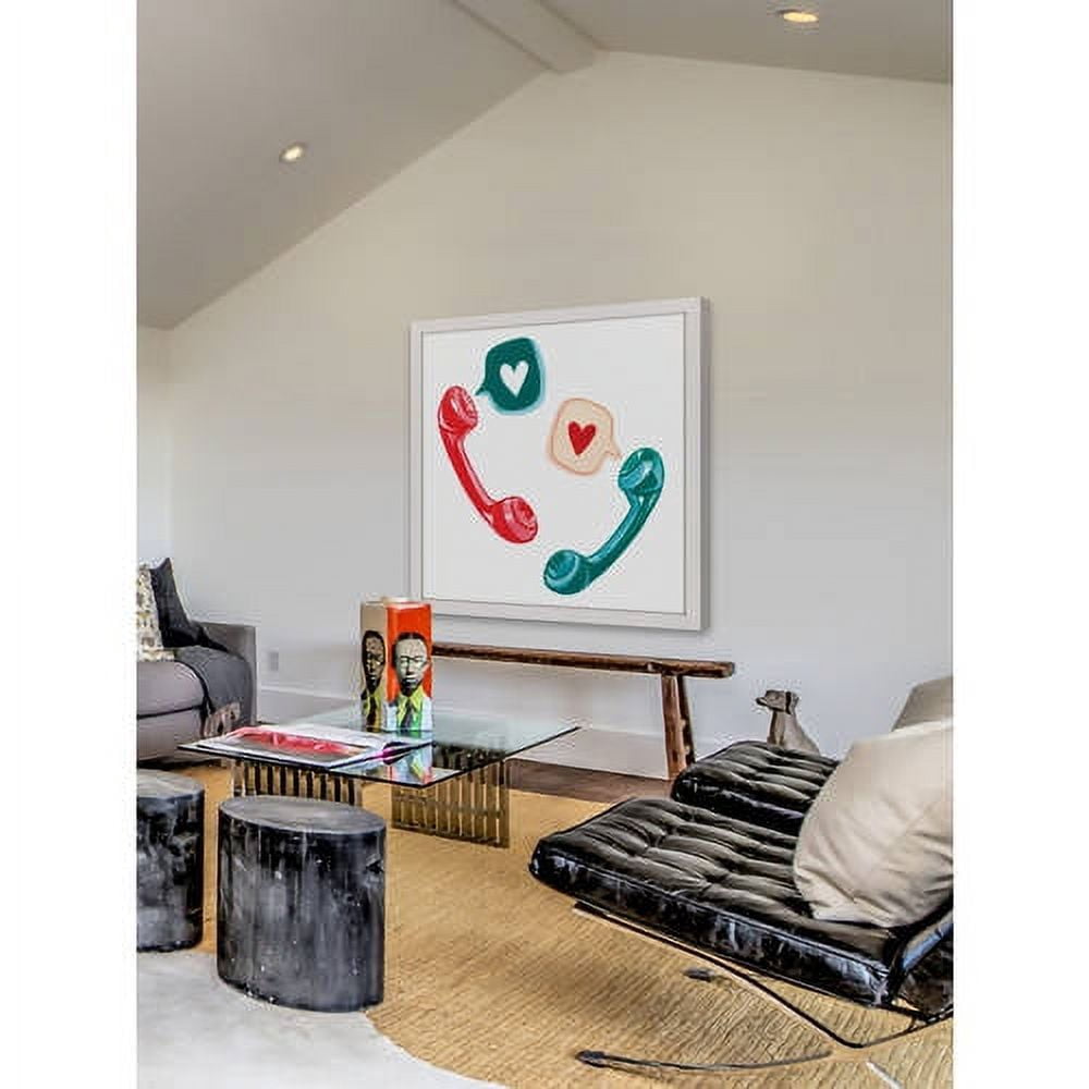 Marmont Hill "Love Phones" by Molly Rosner Framed Painting Print