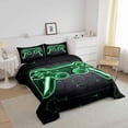 thumbnail image 4 of YST Gamer Comforter Set for Kids Boys Teens Queen Size Game Controller Comforter 3Pcs Gaming Gifts Bedding for All Season(King,Green) Boys, 4 of 6