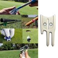 thumbnail image 3 of Golf Divot Tool Metal Divot Tool Ball Marker Holder Ball Line Stencil Putt Ayuda De Alineación Abridor De Botellas Limpiador De Ranuras，6 En 1 Yuarrent OD014514-02, 3 of 6
