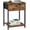 Rustic Brown, variant on End Table with Storage Shelf and Fabric Drawer, 2 Tiers Industrial Nightstand, Bedside Table Organizer for Living Room Bedroom, Rustic Brown, Easy Assembly