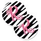 thumbnail image 1 of ""Caroline'S Treasures Monogram Initial R Zebra Stripe & Pink Juego De 2 Posavasos Para Coche Cj1037-Rcarc 2,56 Multicolor"", 1 of 1