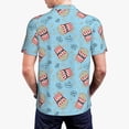 thumbnail image 4 of Daiia I Am A Fan Popcorn Pattern Men’s Polo Shirts,Solid Deck Shirt,Classic Fit, Breathable Cotton Polo for Casual and Sport Wear-Small, 4 of 9