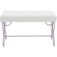 thumbnail image 5 of Banc Finition Cuir Synthétique Blanc et Léger Violet, 5 of 5