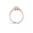 thumbnail image 3 of 1/5 Carat T.W. Diamond Double Halo Cluster 10kt Rose Gold Engagement Ring, 3 of 4