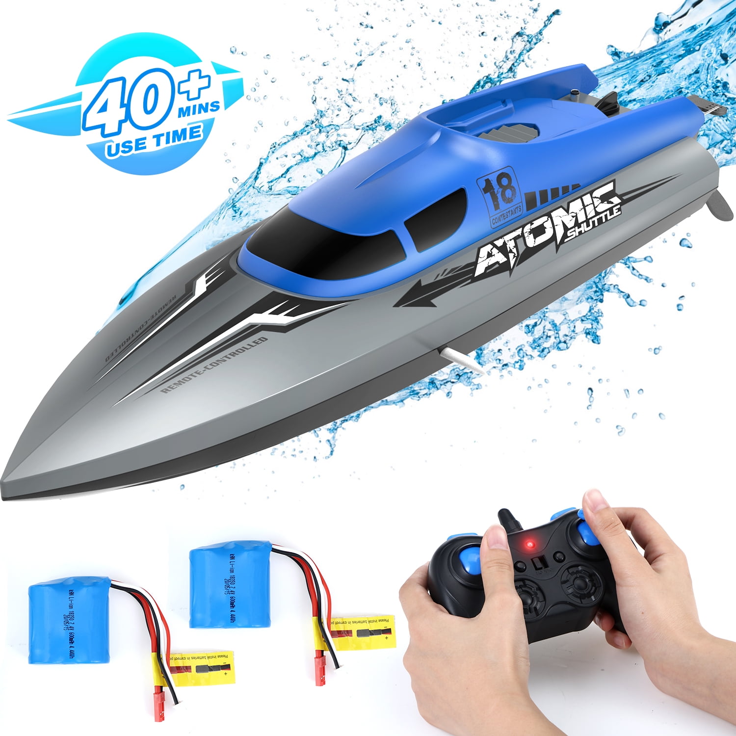 Details about   DEERC H120 RC Boat Remote Control Boats for Pools and Lakes 20 mph 2.4 GHz ... 