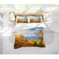 thumbnail image 2 of 3D Bosque de Otoño Paisaje de Montaña Funda de edredón Juego de Ropa de Cama Funda Nórdica, 2 of 3