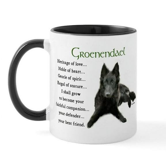 CafePress - Groenendael Belgian Sheepdog Mug - 11 oz Ceramic Mug - Novelty Coffee Tea Cup