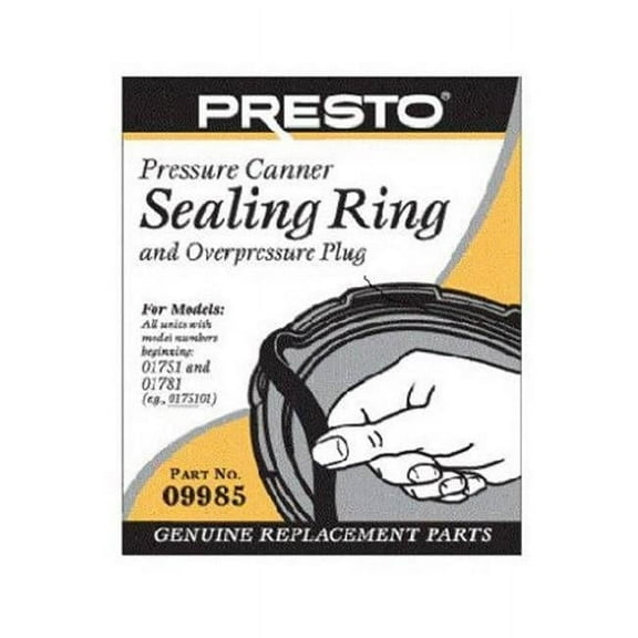 Presto Pressure Canner Sealing Ring and Overpressure Plug