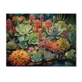 thumbnail image 3 of Designart "Oasis of Succulent Succulents I" Floral Print on Natural Pine Wood, 3 of 5
