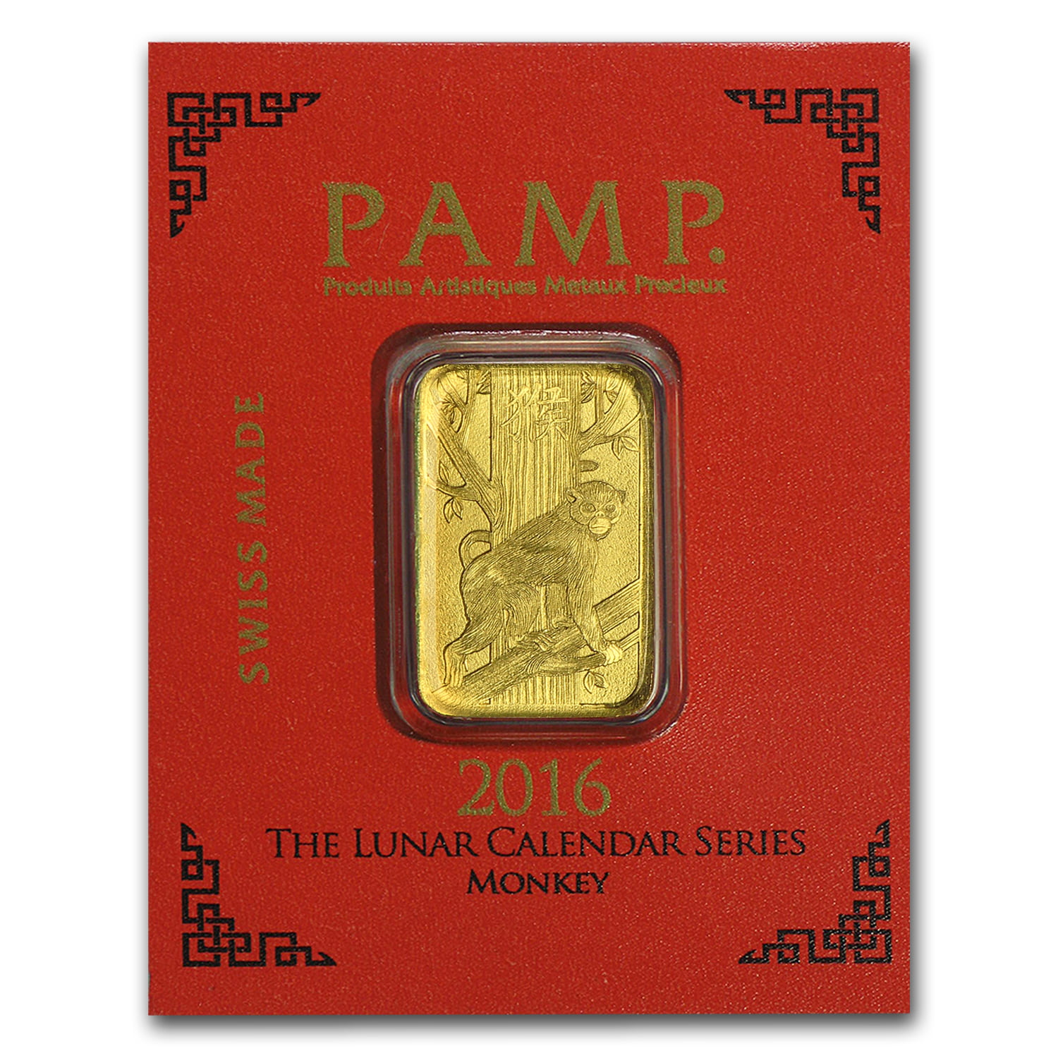 PAMP Suisse Lunar Mouse 1 gram Gold Bar In Assay from Rat .9999 Fine