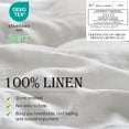 thumbnail image 2 of Simple&Opulence 100% Linen Sheet Set Solid Color-4 Pcs Washed French Linen Bed Sheets(1 Flat Sheet,1 Fitted Sheet,2 Pillowcases)-Breathable Bedding Set (Full, Basic White), 2 of 9