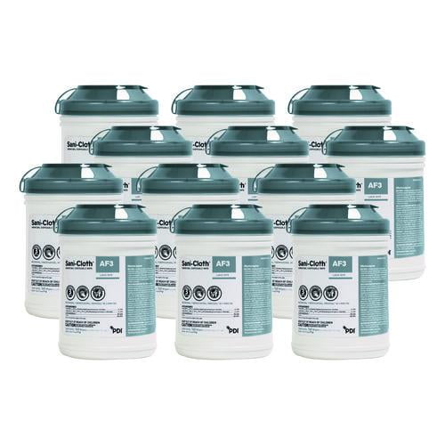 Sani-Cloth AF3 Germicidal Disposable Wipes, 6 x 6.75, White, 160 Wipes/Canister, 12 Canisters/Carton | Bundle of 2