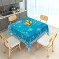 thumbnail image 6 of Tchckioa Winter Blue Snowflake Tablecloth for Restaurant Decor,70x70 Inch Square Stain Proof Table Cloth Cover, 6 of 7