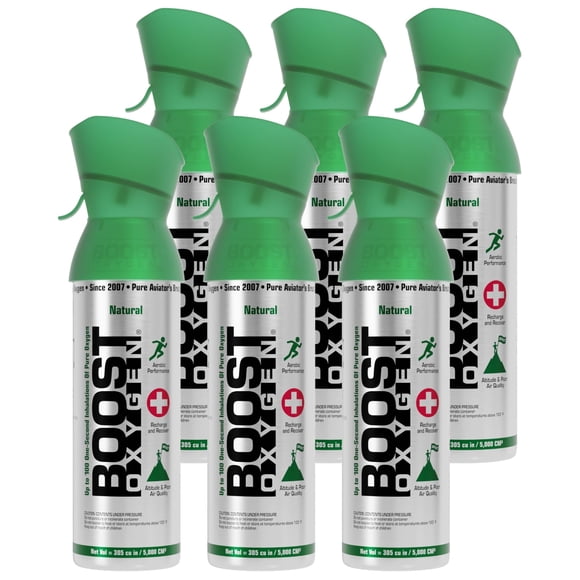 Boost Oxygen Natural Envase de 5L Paquete de 6 Ayuda Respiratoria