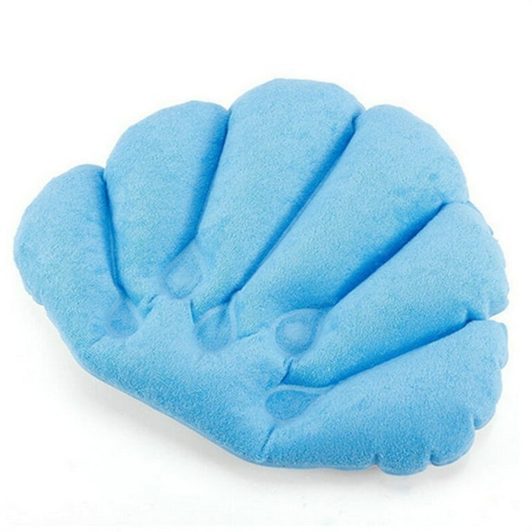 DEELLEEO Inflatable Bath Pillow Flower Shaped Spa Neck Support Bath Pillow with Suction Cups for Bathtub Hot Tub Jacuzzi Whirlpool Home Spa Tub