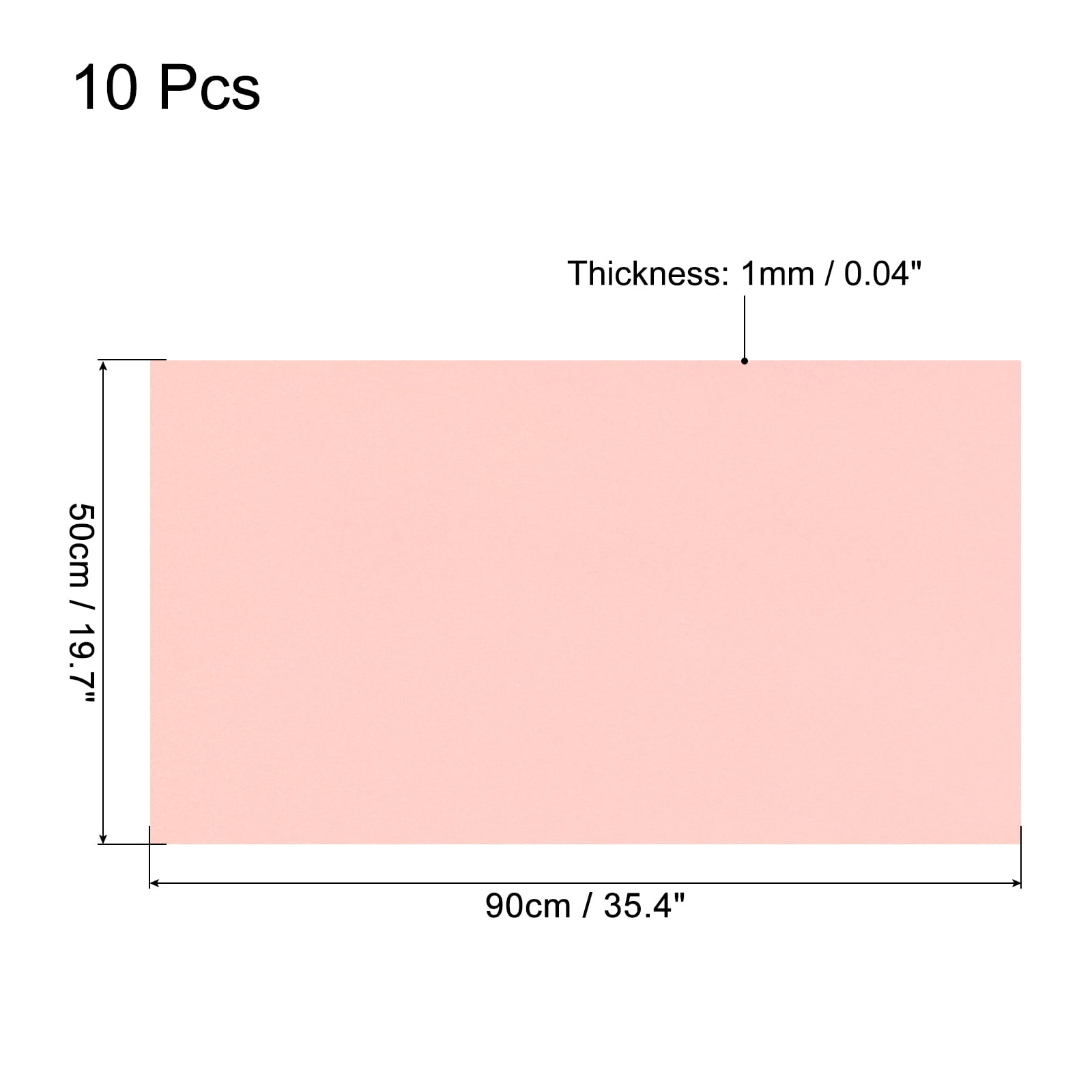 Uxcell EVA Foam Sheets Yellow 35.4 Inch x 19.7 Inch 1mm Thick Crafts Foam Pack of 10