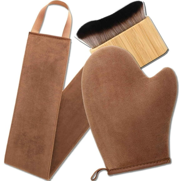 Kit aplicador de guantes autobronceadores G GAIYAH Brown, paquete de 3