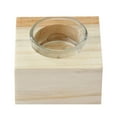 thumbnail image 1 of Portavelas de madera para velas de té, ideal para decoración navideña central. 7x7x5.3cm, 1 of 8