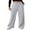 Gray, variant on DOKOTOO Womens Ribbed Knit Pants Casual Drawstring Waisted Wide Leg Sweatpants Comfy Loose Lounge Pants with Pockets