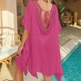thumbnail image 5 of Posijego Swimsuit Coverup for Women Swim Cover Ups Dress V Neck Bathing Suit Coverups Shirt Loose Beach Dress, 5 of 7