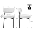 thumbnail image 7 of Lontai Modern Accent Chair, Upholstered Dining Chairs Side Chair, Armless Dining Chair , Set of 2, Cream, 7 of 7