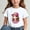 White, variant on Frwgonr Toddler Girl T-Shirts Short Sleeve Girls Casual Shirts Graphic Tops Back of School Clothes Pink, Size 3-15 Years