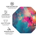 thumbnail image 4 of Disketp Colorful Lightbulb Abstract Funny Coasters,6 Pcs Leather Coasters with Holder, Perfect Housewarming Hostess Gifts,Protect Furniture from Water Marks Scratch and Damage,Octagon, 4 of 7