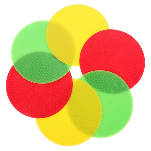 6Pcs Football Training Sign Discs Football Training Markers Colored Soccer Training Markers Signs