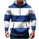 thumbnail image 3 of Dolkfu Sudadera con capucha de rayas para hombre, sudadera deportiva con cremallera de 1/4, camiseta de fitness con capucha para hombre M, 3 of 5